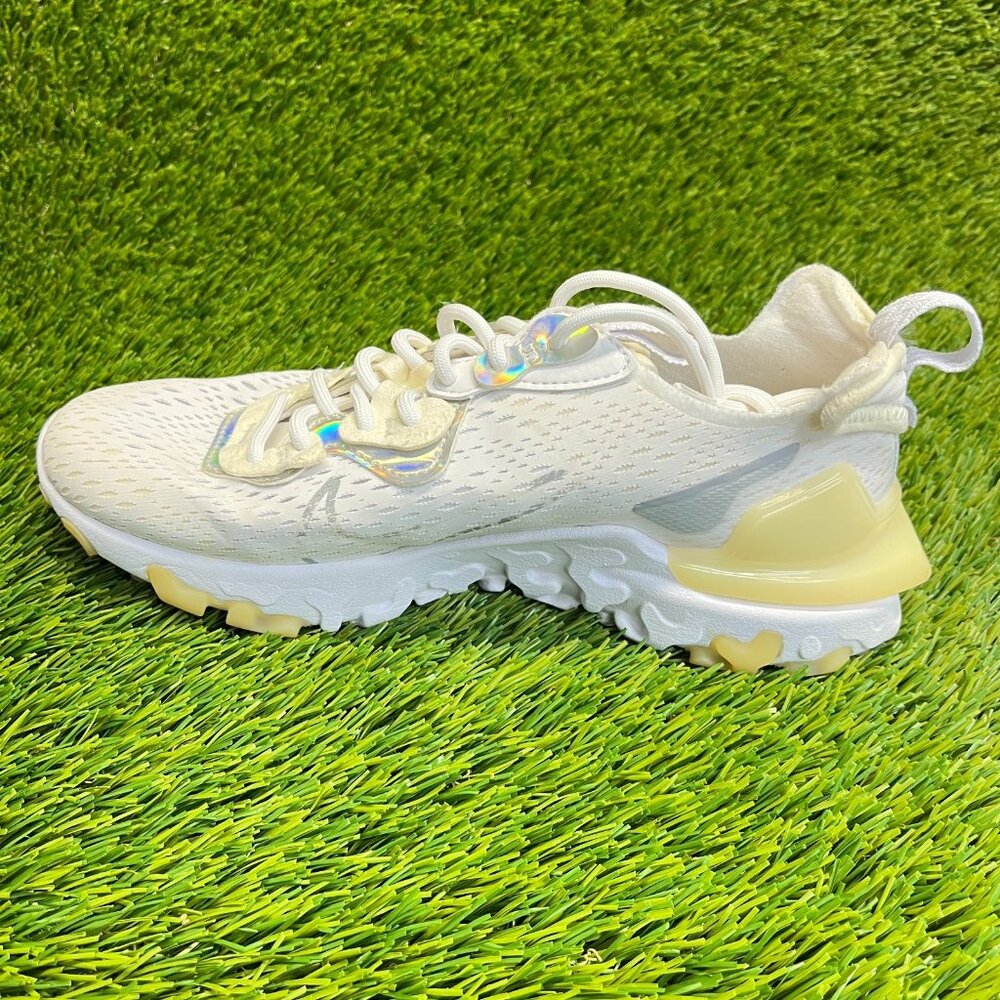 Nike React Vision Womens Size 7 Beige White Gray Athletic Running Shoes Sneakers - Picture 2 of 10